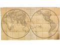 Mappemonde en deux Hémisphères pr.... BRUE, Adrien-Hubert