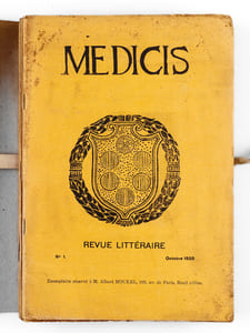 Médicis. Revue Littéraire (Lot des 11 premiers numéros, du N°1 d'octobre 1920 au n°11 de décembre 1921) [ Revue Medicis ]