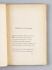 Les Mélodies intimes. Poésies [ Edition originale - Livre dédicacé par l'auteur à Sully-Prudhomme]. PATE, Lucien