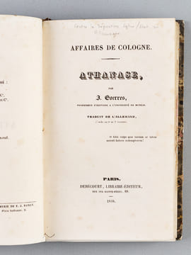 [ Recueil de 5 titres : ] Première lettre de M. l'Abbé Combalot à M.F. de La Mennais en réponse à son livre contre Rome intitulé Affaires de Rome [ ...