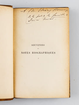 Souvenirs et Notes biographiques (2 Tomes - Complet) [ Edition originale ]. NISARD, Désiré