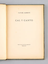 Cal y Canto [ Edition originale - Primera Edicion ]