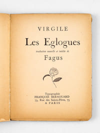 Les Eglogues. Traduction nouvelle et inédite de Fagus  [ Livre dédicacé par le traducteur ]