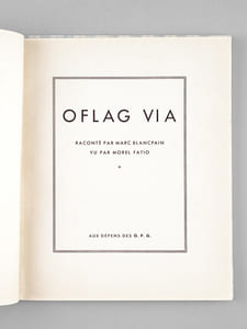 Oflag VI A. Raconté par Marc Blancpain, vu par Morel-Fatio [ Edition originale - Avec un dessin original signé de Morel-Fatio ]