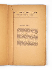 Auguste Bunoust, poète et curieux homme [ Edition originale - Livre dédicacé par l'auteur ]