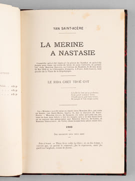 La Mérine à Nastasie [ Edition originale ] Le rida chet troé cot.. SAINT-ACERE, Yan ; [ JEAN, Docteur Athanase ]