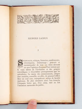 Léopold Lacour [ Exemplaire dédicacé par Léopold Lacour ] Biographie critique illustrée d'un portrait-frontispice et d'un autographe suivie d'opinions ...