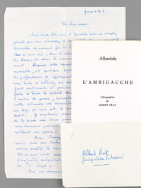 L'Ambigauche. Lithographies de Albert Prat [ Edition originale - Livre dédicacé par l'auteur, avec une L.A.S jointe]
