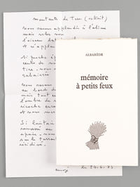 Mémoire à petits feux [ Edition originale - Livre dédicacé par l'auteur avec un poème autographe joint de l'auteur ]