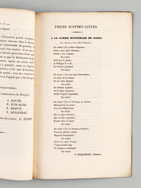 Procès-Verbal de ce qui s'est fait, dit et chanté au repas offert par les Chasseurs de la Ire Compagnie du 4e bataillon de la 10e Légion de la Garde Nationale de Paris à leurs Officiers le 30 octobre 1830 [ Edition originale ] 