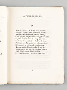 La Trace de ses Pas. Poèmes. [ Edition originale - Livre dédicacé par l'auteur ]. FERVAL, Claude ; [ AIMERY HARTY DE PIERREBOURG, Marguerite ]