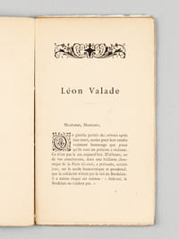 Léon Valade. Conférence faite au Grand-Théâtre de Bordeaux, le 3 juin 1904 [ Edition originale ]