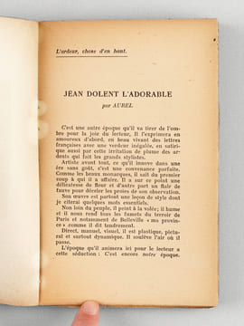 Jean Dolent l'Adorable et les plus belles lettres de Dolent à Aurel [ Edition originale - Livre dédicacé par l'auteur ]. AUREL