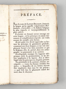 Les Principes de la Langue Belgique, mis à la portée de ceux qui savent le français [ Edition originale - Livre paraphé par l'auteur ] . MOKE, J. J.