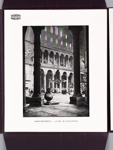 Messageries Maritimes. Souvenir d'un Voyage en Orient [ Contient : ] Paquebot "Théophile Gautier" - Le Sphinx et la Grande Pyramide - L'Eglise du Saint Sépulcre - Bethléem. L'entrée de la grotte de la Nativité - Baalbeck. Le temple de Vénus - Naples - Sur les bords de la Mer Morte - Jérusalem. Vue prise du Mont des Oliviers - Constantinople. La nef de Sainte-Sophie -  Athènes. Les Cariatides de l'Erechteion - Le Temple de la Victoire Aptère - Constantinople - Le Caire. La Porte de la Citadelle et la Mosquée Mohammed-Ali