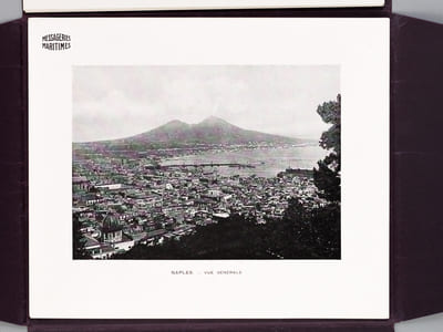 Messageries Maritimes. Souvenir d'un Voyage en Orient [ Contient : ] Paquebot "Théophile Gautier" - Le Sphinx et la Grande Pyramide - L'Eglise du Saint Sépulcre - Bethléem. L'entrée de la grotte de la Nativité - Baalbeck. Le temple de Vénus - Naples - Sur les bords de la Mer Morte - Jérusalem. Vue prise du Mont des Oliviers - Constantinople. La nef de Sainte-Sophie -  Athènes. Les Cariatides de l'Erechteion - Le Temple de la Victoire Aptère - Constantinople - Le Caire. La Porte de la Citadelle et la Mosquée Mohammed-Ali