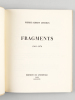 Fragments [ Edition originale ]. JOURDAN, Pierre-Albert