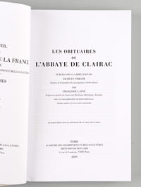 Les Obituaires de l'Abbaye de Clairac