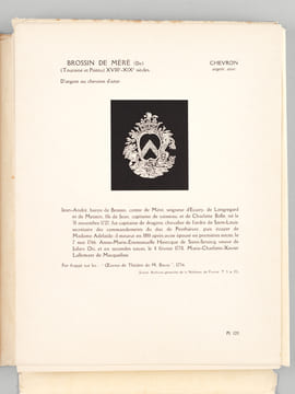 Manuel de l'Amateur de Reliures Armoriées Françaises. Deuxième Série (Chevrons). Première partie : Planches 120 à 228. OLIVIER, Docteur Eugène ; ...