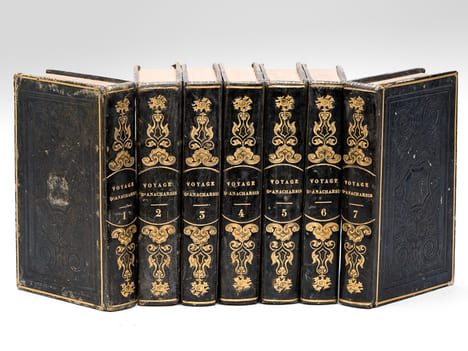 Voyage du Jeune Anacharsis en Grèce, vers le milieu du Quatrième siècle avant l'ère vulgaire (7 Tomes - Complet). BARTHELEMY, J. J.