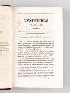Constitutions qui ont régi la France depuis 1789 jusqu'à l'élection de M. Grévy comme Président de la République