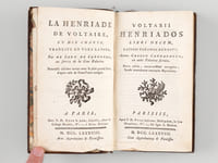 La Henriade de Voltaire, en dix chants, traduite en vers latins par De Caux de Cappeval, au service de la Cour Palatine [ Exemplaire aux armes de Louis-Joseph de Bourbon-Condé ] Voltarri Henriados Libri decem, Latinis versibus redditi : Autore Caclio Cappavalle