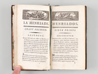 La Henriade de Voltaire, en dix chants, traduite en vers latins par De Caux de Cappeval, au service de la Cour Palatine [ Exemplaire aux armes de Louis-Joseph de Bourbon-Condé ] Voltarri Henriados Libri decem, Latinis versibus redditi : Autore Caclio Cappavalle