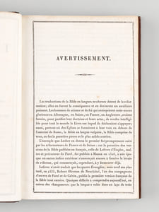 Le Nouveau Testament de Notre-Seigneur Jésus-Christ.