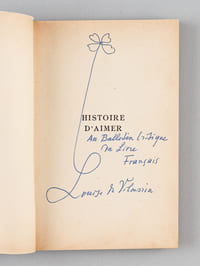 Histoire d'aimer [ Livre dédicacé par l'auteur ]