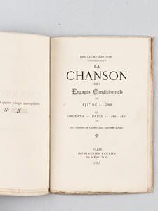 La Chanson des Engagés Conditionnels du 131e de Ligne. Orléans - Paris - 1882-1883.