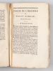 Précis de l'Histoire du Droit Romain, par E. Gibbon, formant le 44e Chapitre de l'ouvrage de cet auteur, intitulé Histoire de la Décadence et de la ...