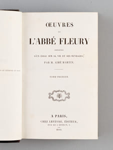 Oeuvres de l'Abbé Fleury (2 Tomes - Complet) Précédées d'un Essai sur sa vie et ses ouvrages [ Contient : ] Traité du Choix et de la Méthode des Etudes - Mémoire pour les Etudes des Missions orientales - Moeurs des Israélites - Discours sur Platon - Fragment de Platon - Discours sur l'Histoire Ecclésiastique - Garnd Catéchisme Historique