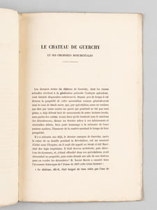 Le Château de Guerchy et ses Cheminées monumentales [ Edition originale ]