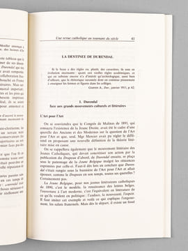 Une revue catholique au tournant du siècle : Durendal 1894-1919. CHATELAIN, François
