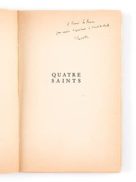 Quatre Saints [ Livre dédicacé par l'auteur ]. LAVELLE, Louis