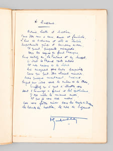 Déjeuner en l'honneur de Madame Dussane, Sociétaire de la Comédie Française, Samedi 19 mars 1932. Discours et Poésies [ Livre dédicacé par Béatrix Dussane ]