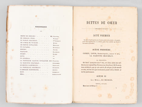 Dettes de Coeur. Pièce en cinq actes, en prose [ Edition originale ]. MAQUET, Auguste