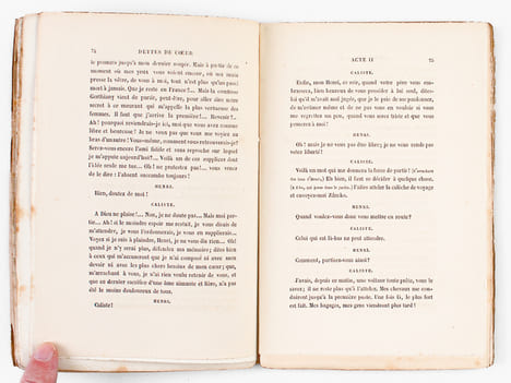 Dettes de Coeur. Pièce en cinq actes, en prose [ Edition originale ]. MAQUET, Auguste