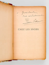 Chez les Snobs [ Edition originale - Livre dédicacé par l'auteur ]