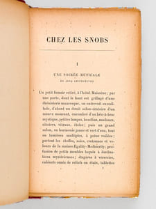 Chez les Snobs [ Edition originale - Livre dédicacé par l'auteur ]