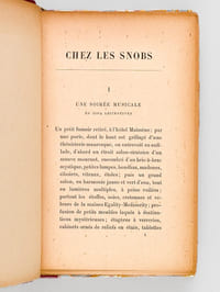 Chez les Snobs [ Edition originale - Livre dédicacé par l'auteur ]