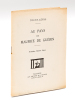 Au pays de Maurice de Guérin [ Edition originale - Livre dédicacé par l'auteur ]. TOUNY-LERYS