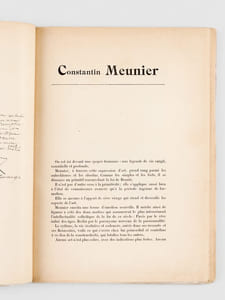 Constantin Meunier et son Oeuvre [ Edition originale ]