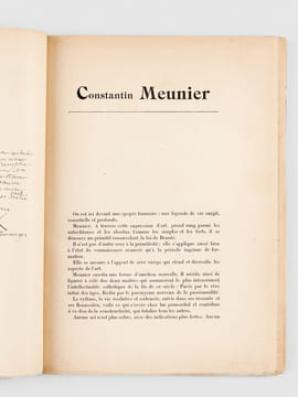 Constantin Meunier et son Oeuvre [ Edition originale ]. Collectif ; BAZALGETTE, Léon ; BOUYER, Raymond ; CARRIERE, Eugène ; DEMOLDER, Eugène ; ...