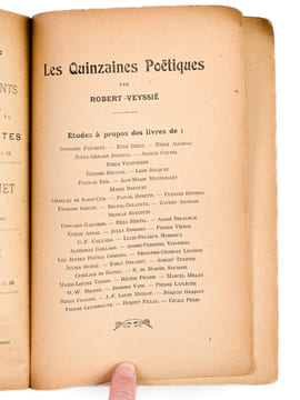 Poëtes Français. Première Anthologie de la Renaissance Contemporaine, précédées des Quinzaines Poëtiques par Robert Veyssié et d'une Etude critique ...