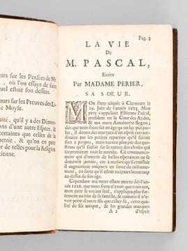 Pensées de M. Pascal sur la Religion et sur quelques autres Sujets, Qui ont esté trouvées après sa mort parmy ses papiers . PASCAL, Blaise ; [ ...