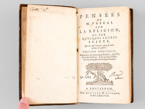 Pensées de M. Pascal sur la Religion et sur quelques autres Sujets, Qui ont esté trouvées après sa mort parmy ses papiers . PASCAL, Blaise ; [ ...