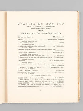Gazette du Bon Ton. Art - Modes & Frivolités. Année 1921 - 4e Année - Numéro 3 - Revue Mensuelle. Collectif ; VOGEL, Lucien ; BRISSAUD, Pierre ; ...