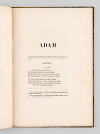 Adam, Représentation de la Chute du Premier Homme. Imitation libre de la première partie du Drame Anglo-Normand du XIIe siècle que M. Victor Luzarche a publié pour la première fois en 1854 d'après un manuscrit de la Bibliothèque de Tours [ Edition originale ]