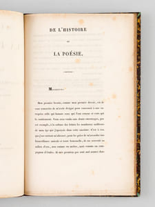 De l'Histoire de la Poésie. Discours prononcé à l'Athénée de Marseille, pour l'ouverture du Cours de Littérature, le 12 mars 1830 [ Edition originale - Livre dédicacé par l'auteur ]